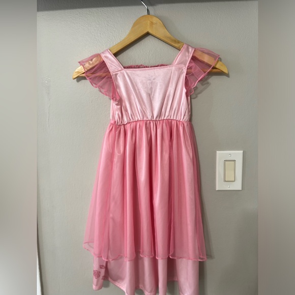 👑 Disney Princess Pink Tulle Dress Girls 5T NWOT Cinderella Belle Ariel - Picture 4 of 7